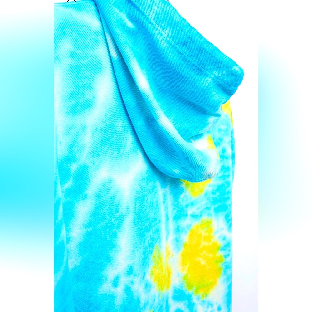 Zara tie dye sweatshirt turquoise yellow, designer Streetwear - Picture 6 of 8